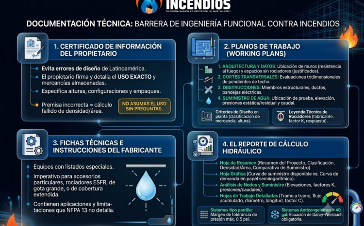  Documentación de entrada de proyectos de Diseños de Rociadores (NFPA 13)